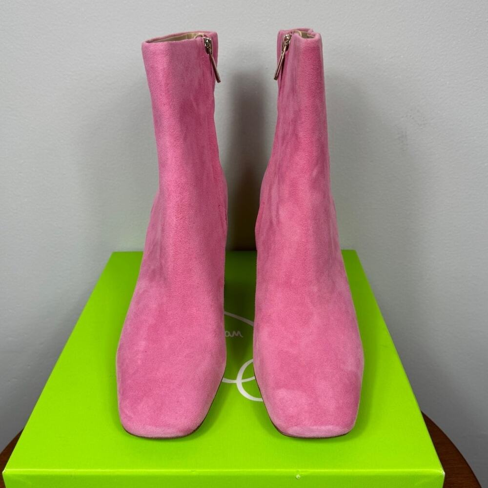 New Sam Edelman Codie Ankle Bootie in Pink Suede Women's Size 10 - Picture 2 of 9